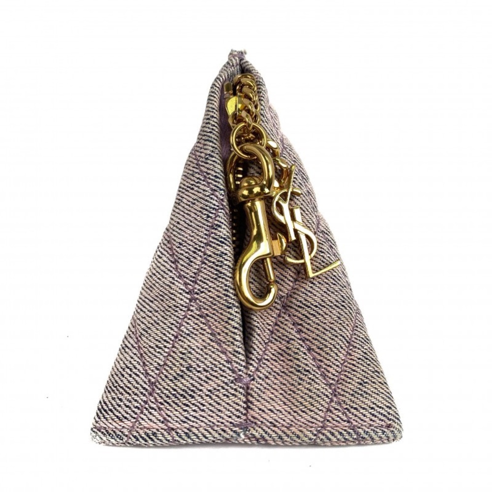 Saint Laurent Berlingo Denim Charm Pouch